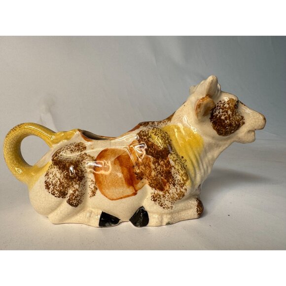 Vintage Hand-Painted Ceramic Cow Creamer Made In Japan - Picture 2 of 16